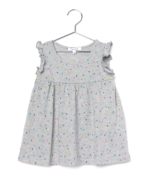 GLOBAL WORK（グローバルワーク）の「キッズ【吸水速乾】ドライソウガラチュニックノースリーブ/712353（Tシャツ/カットソー・キッズ・グレー/ホワイト/ホワイト系その他・SMALL/MEDIUM/X-LARGE/LARGE）」の3枚目の写真