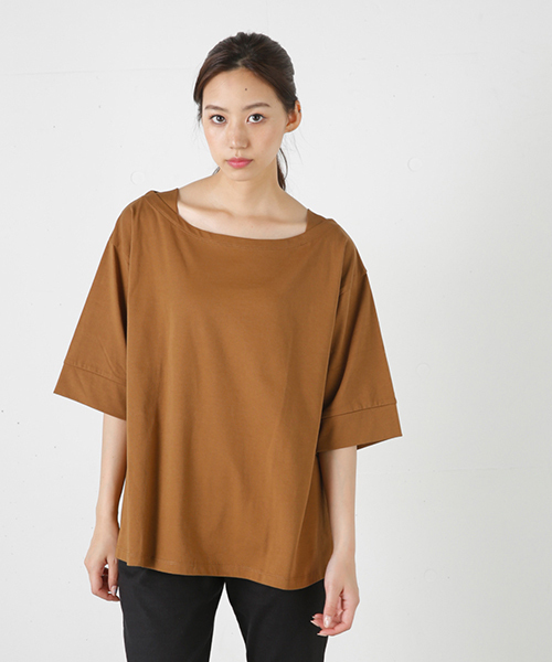 MOUSSY（マウジー）の「COTTON RIBBON LOOSE TOPS J（Tシャツ/カットソー・レディース・ブラック/ホワイト/ブラウン・FREE）」の3枚目の写真