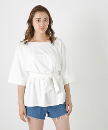 MOUSSY | COTTON RIBBON LOOSE TOPS J(Tシャツ/カットソー)