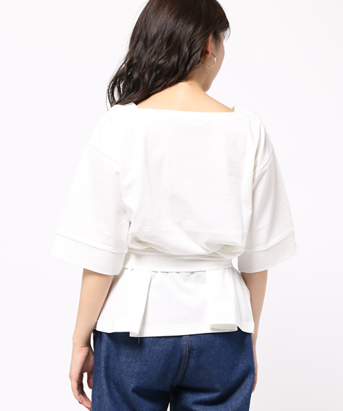 MOUSSY（マウジー）の「COTTON RIBBON LOOSE TOPS J（Tシャツ/カットソー・レディース・ブラック/ホワイト/ブラウン・FREE）」の13枚目の写真