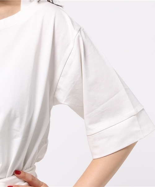 MOUSSY（マウジー）の「COTTON RIBBON LOOSE TOPS J（Tシャツ/カットソー・レディース・ブラック/ホワイト/ブラウン・FREE）」の5枚目の写真