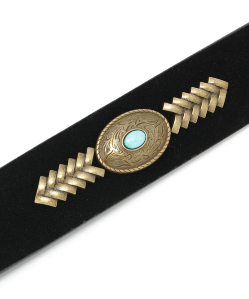 NANO universe（ナノユニバース）の「コンチョベルト（ベルト・レディース・キャメル/ブラック・FREE）」の4枚目の写真