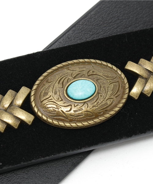 NANO universe（ナノユニバース）の「コンチョベルト（ベルト・レディース・キャメル/ブラック・FREE）」の5枚目の写真