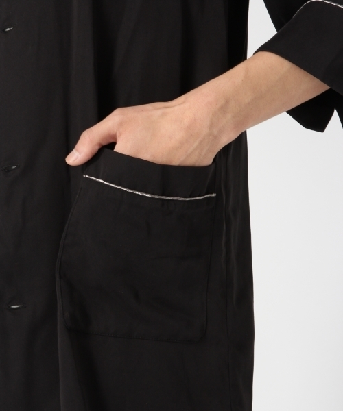 HARE（ハレ）の「モダールパジャマシャツ7分袖(HARE)（シャツ/ブラウス・メンズ・ブラック/グレー・MEDIUM/SMALL）」の12枚目の写真