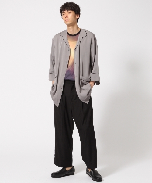 HARE（ハレ）の「モダールパジャマシャツ7分袖(HARE)（シャツ/ブラウス・メンズ・ブラック/グレー・MEDIUM/SMALL）」の14枚目の写真