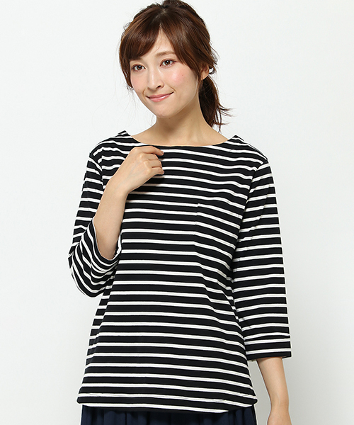 ikka（イッカ）の「7分袖ポケット付きプルオーバー（Tシャツ/カットソー・レディース・その他5/オフホワイト/その他4/カーキオリーブ/ブラック/その他・LARGE/MEDIUM）」の6枚目の写真