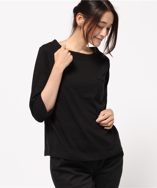 ikka（イッカ）の「7分袖ポケット付きプルオーバー（Tシャツ/カットソー・レディース・その他5/オフホワイト/その他4/カーキオリーブ/ブラック/その他・LARGE/MEDIUM）」の17枚目の写真