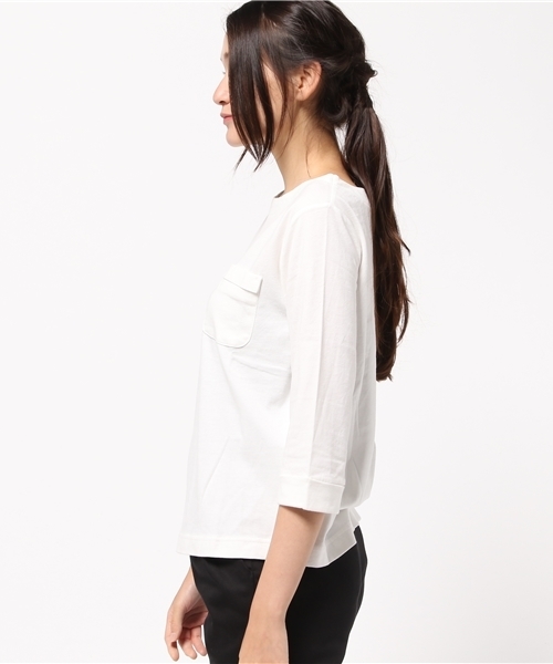 ikka（イッカ）の「7分袖ポケット付きプルオーバー（Tシャツ/カットソー・レディース・その他5/オフホワイト/その他4/カーキオリーブ/ブラック/その他・LARGE/MEDIUM）」の10枚目の写真