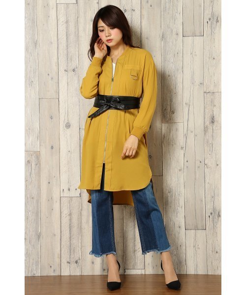 VENCEEXCHANGE（ヴァンスエクスチェンジ）の「ロングシャツブルゾン                   （シャツ/ブラウス・レディース・マスタード/ブラック/ダークグリーン/ピンク・MEDIUM）」の22枚目の写真