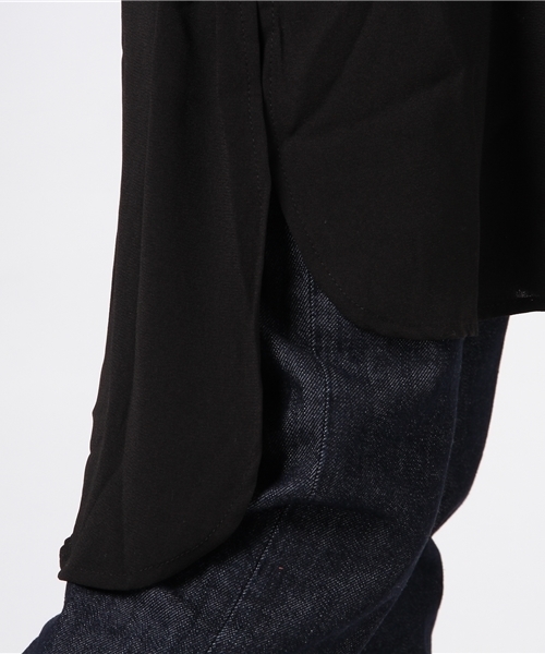 VENCEEXCHANGE（ヴァンスエクスチェンジ）の「ロングシャツブルゾン                   （シャツ/ブラウス・レディース・マスタード/ブラック/ダークグリーン/ピンク・MEDIUM）」の16枚目の写真