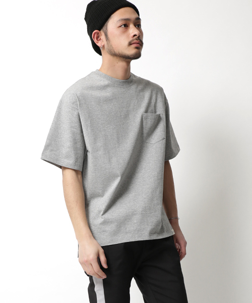 Rocky Monroe(ロッキーモンロー)の「ビッグシルエット抗菌防臭素材Tシャツ(Tシャツ/カットソー・メンズ・ブラック/カーキ/ネイビー/グレー/ホワイト/キャメル・L/LL/M)」の4枚目の写真
