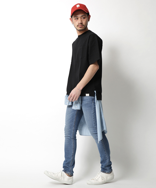 Rocky Monroe(ロッキーモンロー)の「ビッグシルエット抗菌防臭素材Tシャツ(Tシャツ/カットソー・メンズ・ブラック/カーキ/ネイビー/グレー/ホワイト/キャメル・L/LL/M)」の9枚目の写真