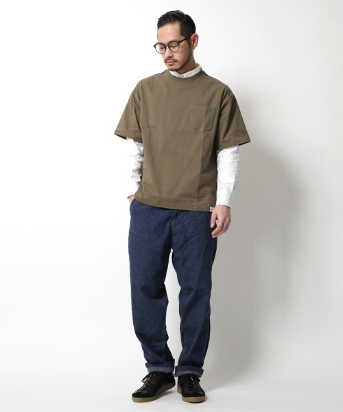 Rocky Monroe(ロッキーモンロー)の「ビッグシルエット抗菌防臭素材Tシャツ(Tシャツ/カットソー・メンズ・ブラック/カーキ/ネイビー/グレー/ホワイト/キャメル・L/LL/M)」の11枚目の写真