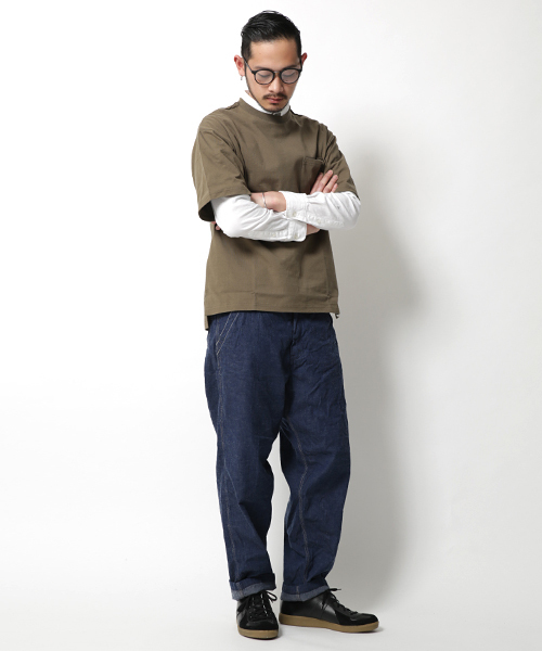 Rocky Monroe(ロッキーモンロー)の「ビッグシルエット抗菌防臭素材Tシャツ(Tシャツ/カットソー・メンズ・ブラック/カーキ/ネイビー/グレー/ホワイト/キャメル・L/LL/M)」の12枚目の写真
