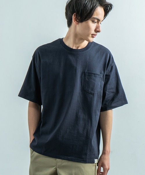 Rocky Monroe(ロッキーモンロー)の「ビッグシルエット抗菌防臭素材Tシャツ(Tシャツ/カットソー・メンズ・ブラック/カーキ/ネイビー/グレー/ホワイト/キャメル・L/LL/M)」の1枚目の写真
