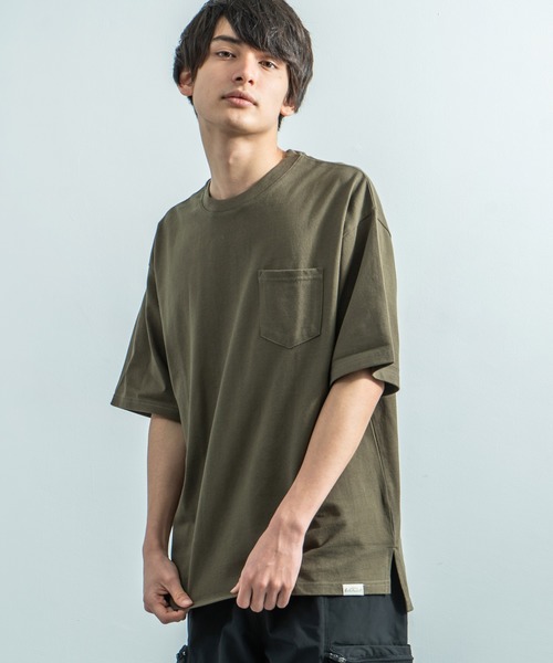 Rocky Monroe(ロッキーモンロー)の「ビッグシルエット抗菌防臭素材Tシャツ(Tシャツ/カットソー・メンズ・ブラック/カーキ/ネイビー/グレー/ホワイト/キャメル・L/LL/M)」の5枚目の写真