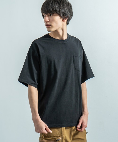 Rocky Monroe(ロッキーモンロー)の「ビッグシルエット抗菌防臭素材Tシャツ(Tシャツ/カットソー・メンズ・ブラック/カーキ/ネイビー/グレー/ホワイト/キャメル・L/LL/M)」の3枚目の写真