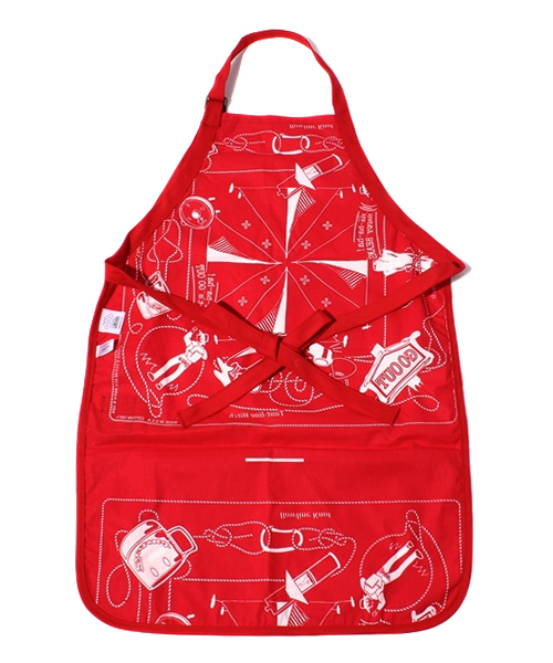 bpr BEAMS（ビーピーアール ビームス ）の「HAV A HANK×GOOUT×BEAMS / バンダナエプロン（キッチンツール・メンズ・ブラック/レッド/ブルー/ネイビー・ONE SIZE）」の5枚目の写真