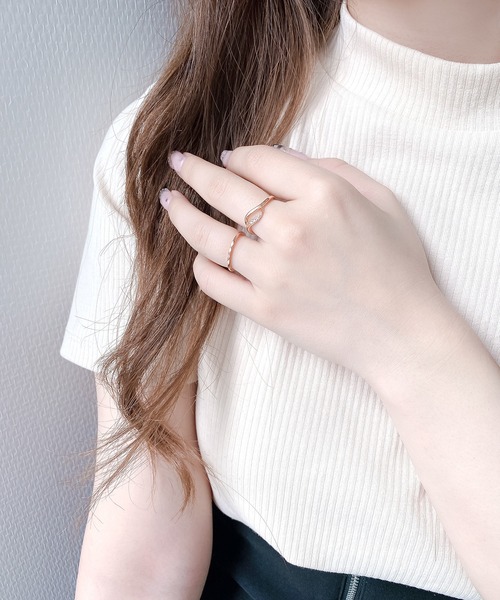 BLOOM(ブルーム)の「シルバー カット リング ピンキーリング可 BLOOM/ブルーム(リング・レディース・ピンク・1号/3号/5号/7号/9号/11号/13号/15号)」の6枚目の写真