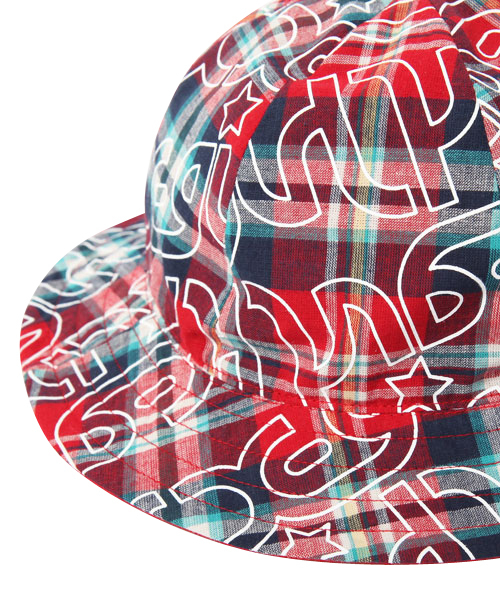 X-girl Stages（エックスガールステージス）の「PLAID  REVERSIBLE  HAT（ハット・キッズ・ネイビー/レッド・X-SMALL/SMALL/MEDIUM）」の6枚目の写真