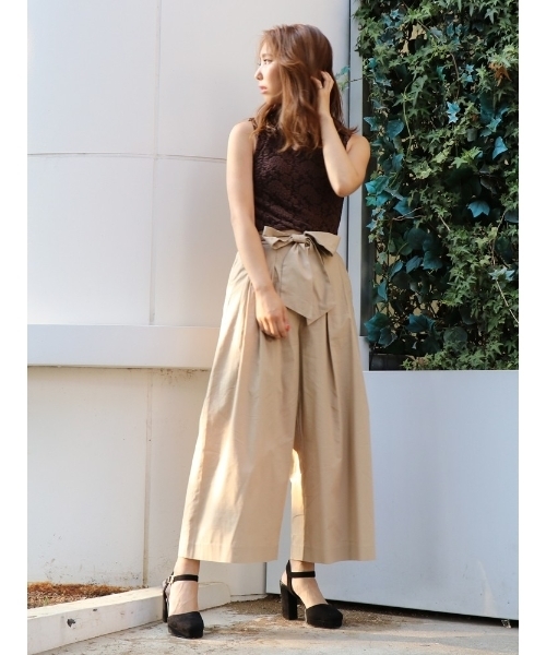 dazzlin（ダズリン）の「カラーワイドパンツ（その他パンツ・レディース・ベビーピンク/ベージュ/ピンク/ブラウン/ネイビー・MEDIUM/SMALL）」の17枚目の写真