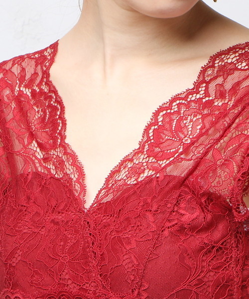 natural couture(ナチュラルクチュール)の「レースカップ付フレンチスリーブ(Tシャツ/カットソー・レディース・アイボリー/ブラック/ピンクベージュ/ボルドー・FREE)」の15枚目の写真