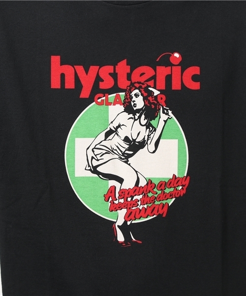 HYSTERIC GLAMOUR（ヒステリックグラマー）の「DOCTOR GIRL プリント リブ付Tシャツ（Tシャツ/カットソー・メンズ・ブラック/カーキ/ホワイト・SMALL/MEDIUM/X-SMALL/LARGE）」の8枚目の写真