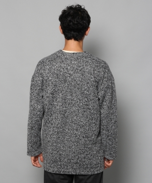 BLISS POINT（ブリスポイント）の「ツイードライクJQカーデ/769826（カーディガン/ボレロ・メンズ・ブラック/ネイビー・MEDIUM/LARGE/X-LARGE）」の14枚目の写真