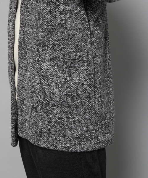 BLISS POINT（ブリスポイント）の「ツイードライクJQカーデ/769826（カーディガン/ボレロ・メンズ・ブラック/ネイビー・MEDIUM/LARGE/X-LARGE）」の10枚目の写真