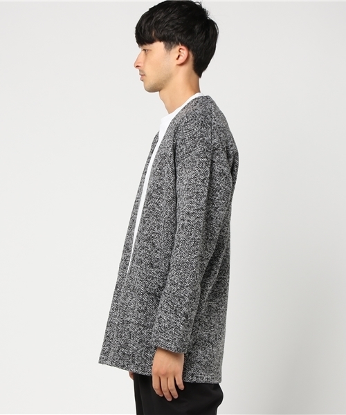 BLISS POINT（ブリスポイント）の「ツイードライクJQカーデ/769826（カーディガン/ボレロ・メンズ・ブラック/ネイビー・MEDIUM/LARGE/X-LARGE）」の7枚目の写真