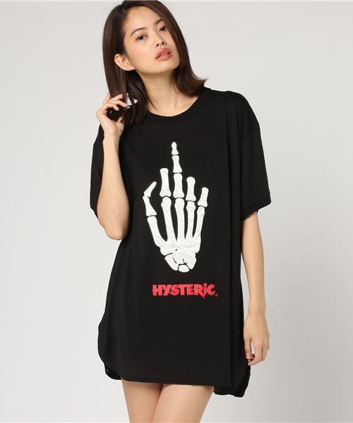 HYSTERIC GLAMOUR（ヒステリックグラマー）の「H SKELETON アップリケワンピース（ワンピース・レディース・ブラック・FREE）」の9枚目の写真