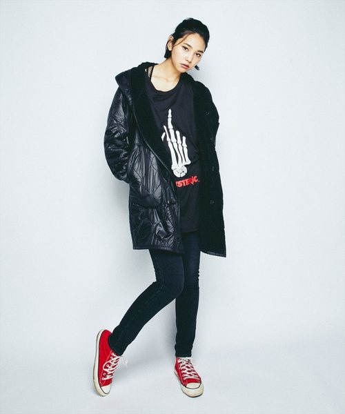 HYSTERIC GLAMOUR（ヒステリックグラマー）の「H SKELETON アップリケワンピース（ワンピース・レディース・ブラック・FREE）」の8枚目の写真