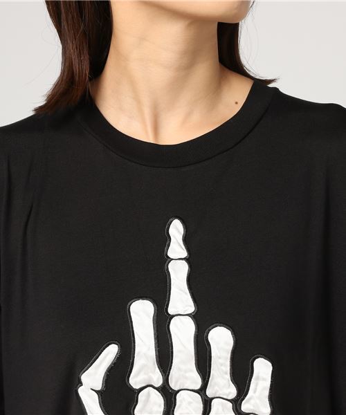 HYSTERIC GLAMOUR（ヒステリックグラマー）の「H SKELETON アップリケワンピース（ワンピース・レディース・ブラック・FREE）」の7枚目の写真