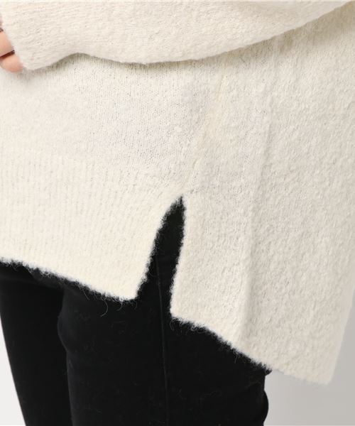 RIVE DROITE（リヴドロワ）の「ブークレVネックプルオーバー（ニット/セーター・レディース・オフホワイト/モカ/ライトグレー・FREE）」の6枚目の写真