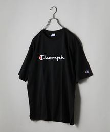 Champion | SHIPS JET BLUE×Champion: 別注 ヘビーウエイト リラックス 刺繍ロゴTシャツ(Tシャツ/カットソー)