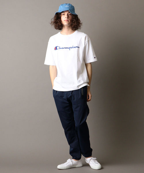 Champion（チャンピオン）の「SHIPS JET BLUE×Champion: 別注 ヘビーウエイト リラックス 刺繍ロゴTシャツ（Tシャツ/カットソー・メンズ・グレー/ネイビー/ライトブルー/ホワイト/ブラック/アクア/コバルトブルー/ピンク・LARGE/MEDIUM/SMALL）」の13枚目の写真