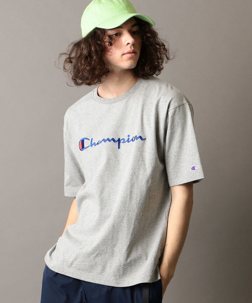Champion（チャンピオン）の「SHIPS JET BLUE×Champion: 別注 ヘビーウエイト リラックス 刺繍ロゴTシャツ（Tシャツ/カットソー・メンズ・グレー/ネイビー/ライトブルー/ホワイト/ブラック/アクア/コバルトブルー/ピンク・LARGE/MEDIUM/SMALL）」の15枚目の写真