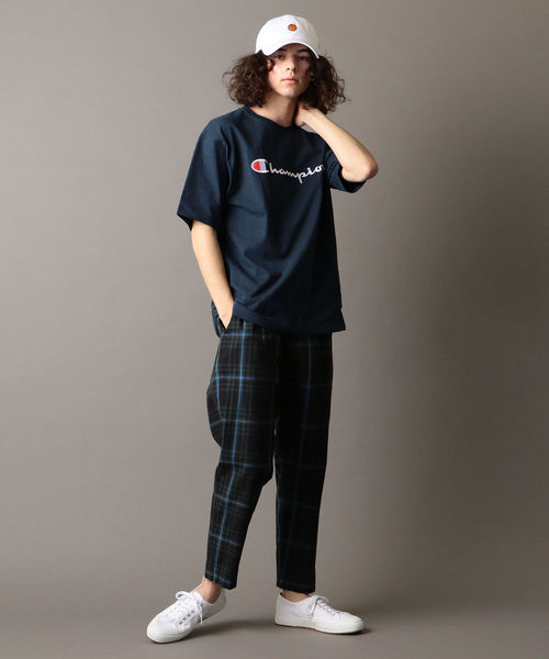 Champion（チャンピオン）の「SHIPS JET BLUE×Champion: 別注 ヘビーウエイト リラックス 刺繍ロゴTシャツ（Tシャツ/カットソー・メンズ・グレー/ネイビー/ライトブルー/ホワイト/ブラック/アクア/コバルトブルー/ピンク・LARGE/MEDIUM/SMALL）」の21枚目の写真