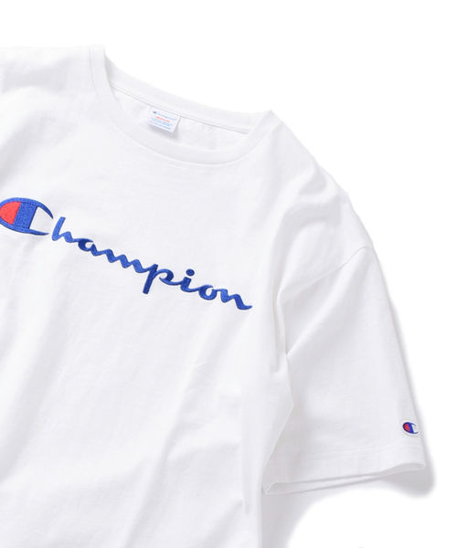 Champion（チャンピオン）の「SHIPS JET BLUE×Champion: 別注 ヘビーウエイト リラックス 刺繍ロゴTシャツ（Tシャツ/カットソー・メンズ・グレー/ネイビー/ライトブルー/ホワイト/ブラック/アクア/コバルトブルー/ピンク・LARGE/MEDIUM/SMALL）」の20枚目の写真