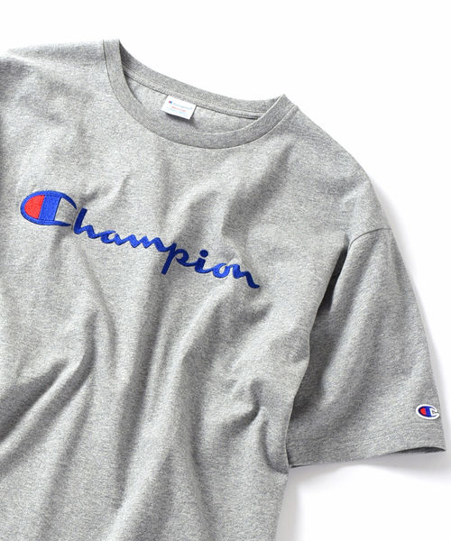Champion（チャンピオン）の「SHIPS JET BLUE×Champion: 別注 ヘビーウエイト リラックス 刺繍ロゴTシャツ（Tシャツ/カットソー・メンズ・グレー/ネイビー/ライトブルー/ホワイト/ブラック/アクア/コバルトブルー/ピンク・LARGE/MEDIUM/SMALL）」の18枚目の写真