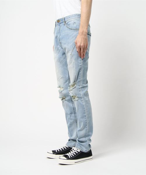 NUMBER (N)INE(ナンバーナイン)の「【NUMBER (N)INE】ダメージテーパードデニム/NDB-701(デニムパンツ・メンズ・ブルー・LARGE/MEDIUM/SMALL)」の3枚目の写真