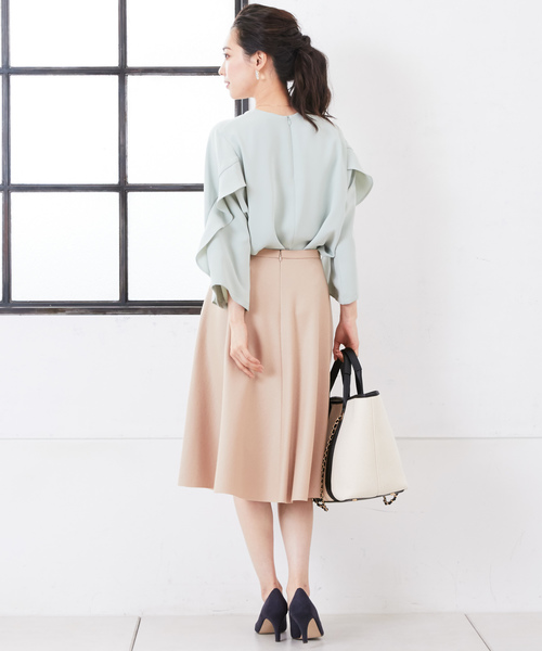 RIVE DROITE（リヴドロワ）の「フリルスリーブブラウス（シャツ/ブラウス・レディース・ホワイト/ミント/ネイビー・FREE）」の17枚目の写真