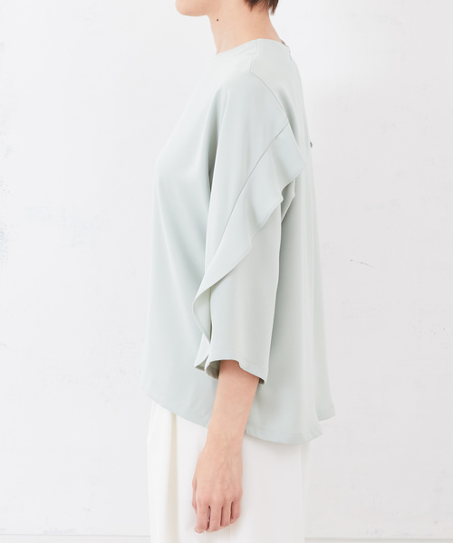 RIVE DROITE（リヴドロワ）の「フリルスリーブブラウス（シャツ/ブラウス・レディース・ホワイト/ミント/ネイビー・FREE）」の21枚目の写真