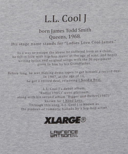 XLARGE（エクストララージ）の「LAWRENCE WATSON S/S TEE LL Cool J（T