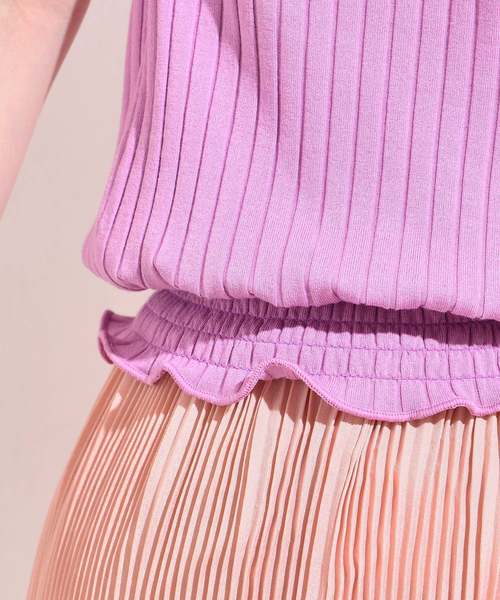 natural couture（ナチュラルクチュール）の「テレコスカラップ2WAYプルオーバー（Tシャツ/カットソー・レディース・ブラック/パープル/レッド/アイボリー/ネイビー・FREE）」の19枚目の写真