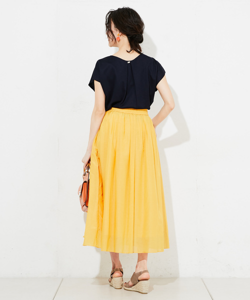 RIVE DROITE（リヴドロワ）の「【洗える】コットンシルクローンマキシスカート（スカート・レディース・ブラック/パープル/イエロー/レッド・FREE）」の16枚目の写真