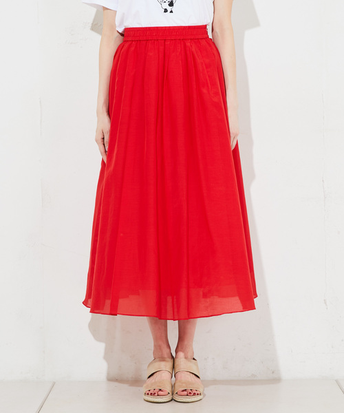 RIVE DROITE（リヴドロワ）の「【洗える】コットンシルクローンマキシスカート（スカート・レディース・ブラック/パープル/イエロー/レッド・FREE）」の10枚目の写真