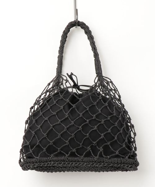 Re:EDIT（リエディ）の「巾着付きフィッシュネットバッグ（トートバッグ・レディース・ブラック/ベージュ/アイボリー・FREE）」の7枚目の写真