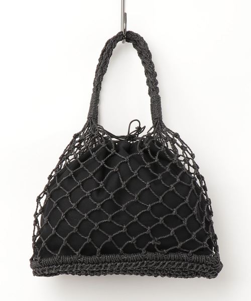 Re:EDIT（リエディ）の「巾着付きフィッシュネットバッグ（トートバッグ・レディース・ブラック/ベージュ/アイボリー・FREE）」の12枚目の写真