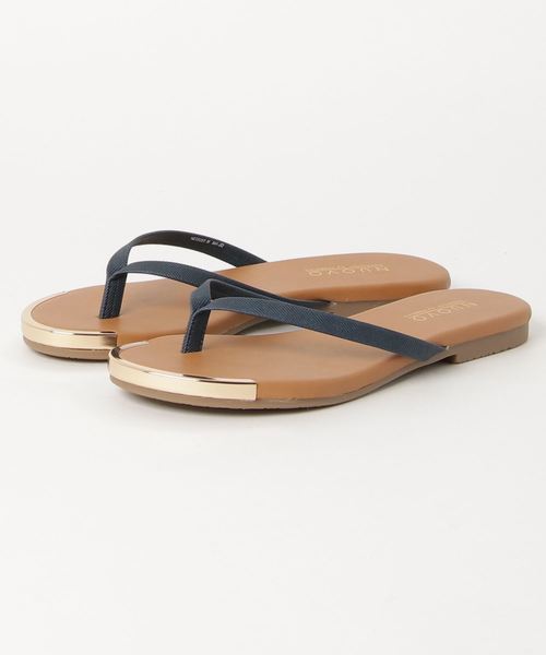 NUOVO(ヌオーヴォ)の「レディース サンダル NUOVO ヌオーヴォ FL PLATE THONG1 NE50053 DENIM(サンダル・レディース・ブルー・MEDIUM/LARGE/SMALL/X-LARGE)」の1枚目の写真